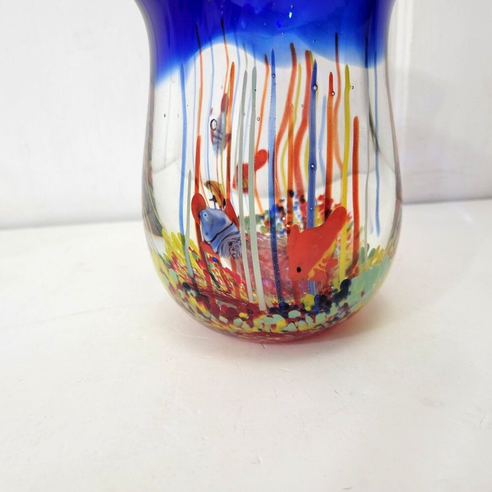 Art Glass Fish Vase - Picture 9 of 9